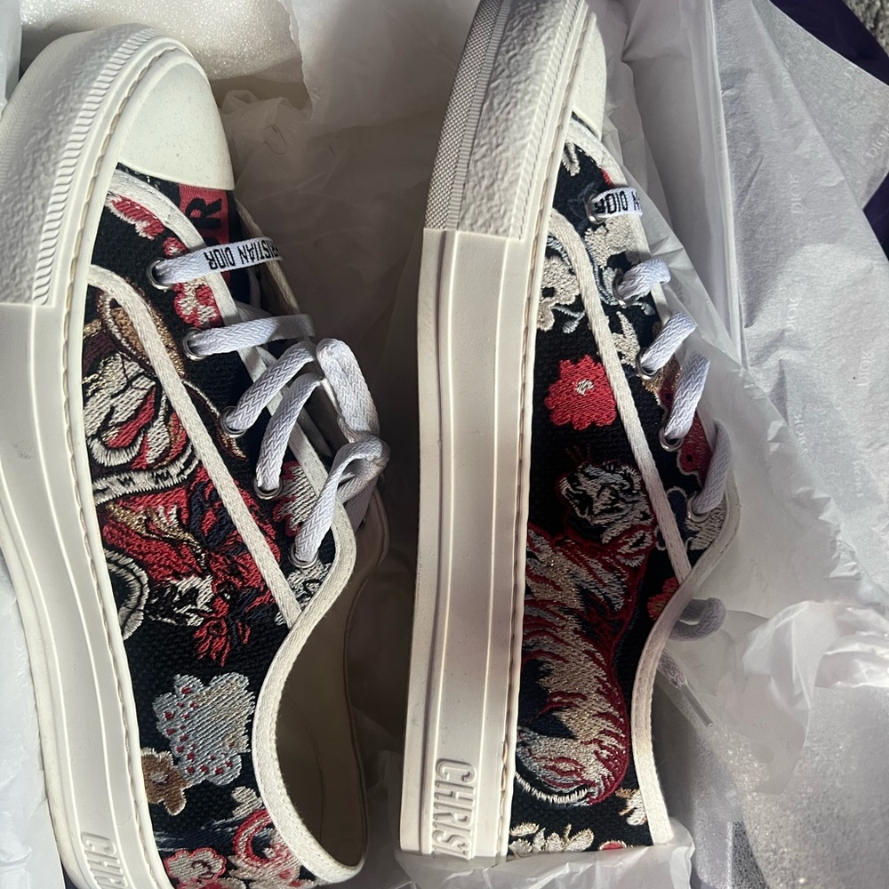Christian Dior sneakers , worn once . Authentic